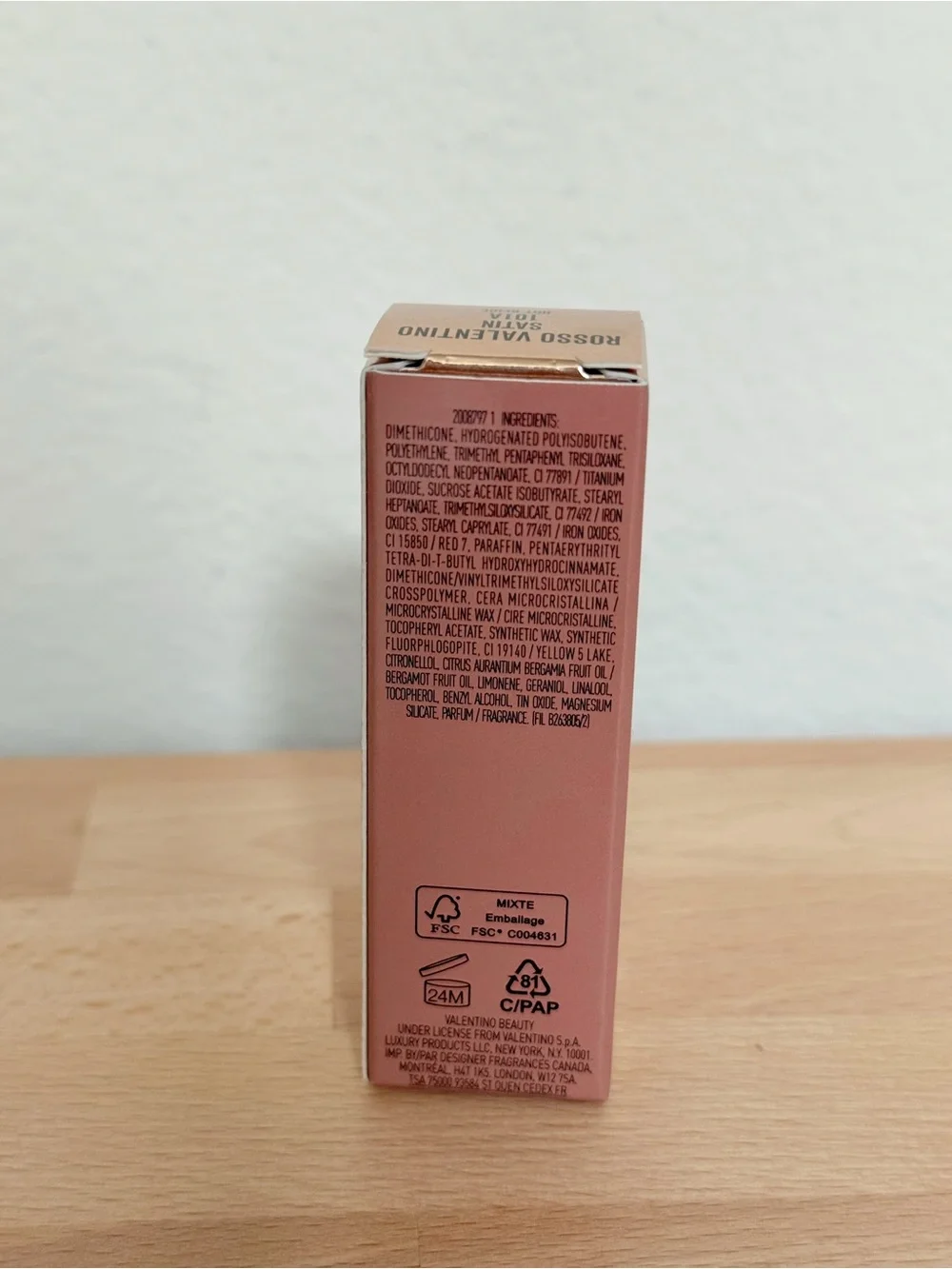Valentino Satin Lipstick 101A Nude Pink